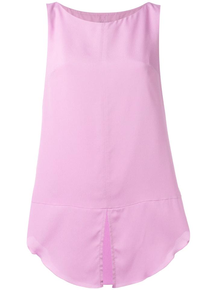 Dondup - Hisa Top - Women - Silk/spandex/elastane/cupro/viscose - 42, Women's, Pink/purple, Silk/spandex/elastane/cupro/viscose