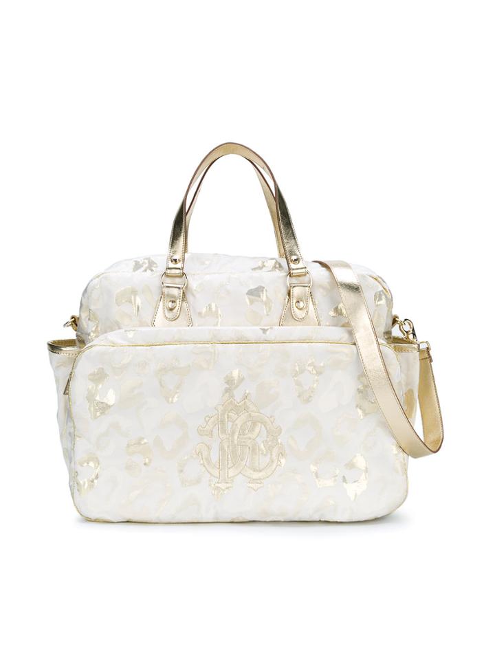 Roberto Cavalli Kids Logo And Leopard Print Changing Bag - White