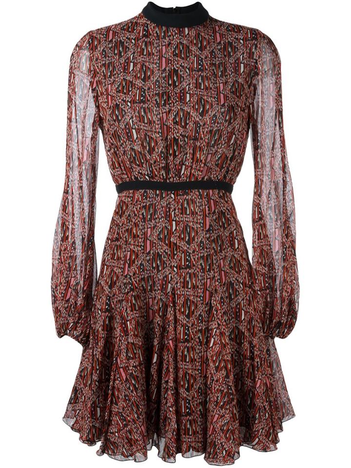 Giambattista Valli Abstract Print Longsleeved Dress - Black