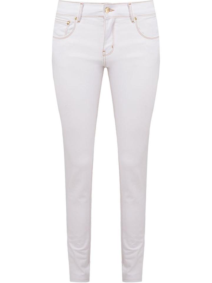 Amapô Skinny Trousers, Women's, Size: 44, White, Cotton/spandex/elastane