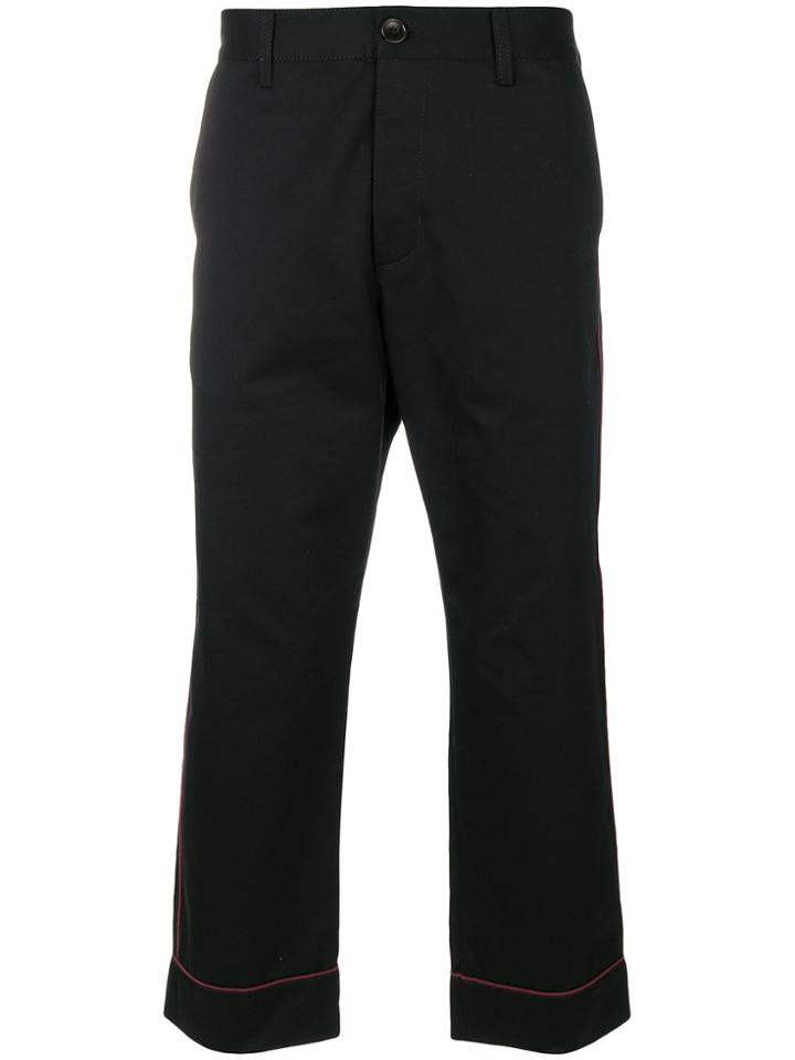 Gucci Straight Leg Cropped Trousers - Black