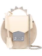 Salar - Round Crossbody Bag - Women - Calf Leather/suede - One Size, Nude/neutrals, Calf Leather/suede