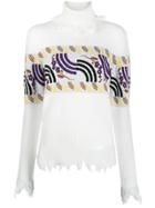 Aalto Intarsia-knit Turtleneck Jumper - White