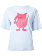 G.v.g.v. Cartoon Print T-shirt, Women's, Size: Xs, Blue, Cotton/lyocell
