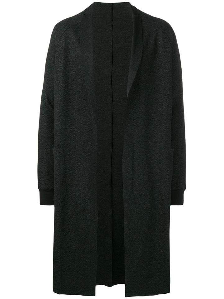 Devoa Needle Jersey Cardigan - Grey