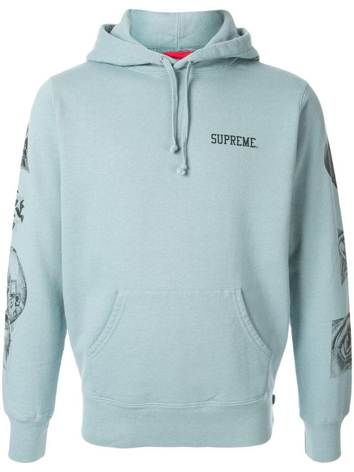 Supreme M.c Escher Hooded Sweatshirt - Blue