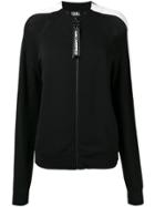 Karl Lagerfeld Knitted Bomber Jacket - Black