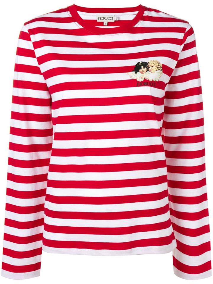 Fiorucci Striped Long Sleeved Top - Red