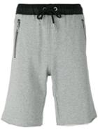 Diesel - Zipped Pockets Drawstring Sweatshorts - Men - Cotton/polyamide - S, Grey, Cotton/polyamide