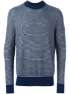 N.peal 'birdseye' Round Neck Pullover, Men's, Size: Xl, Blue, Cashmere