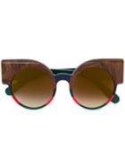 Jacques Marie Mage Thelma Sunglasses - Brown
