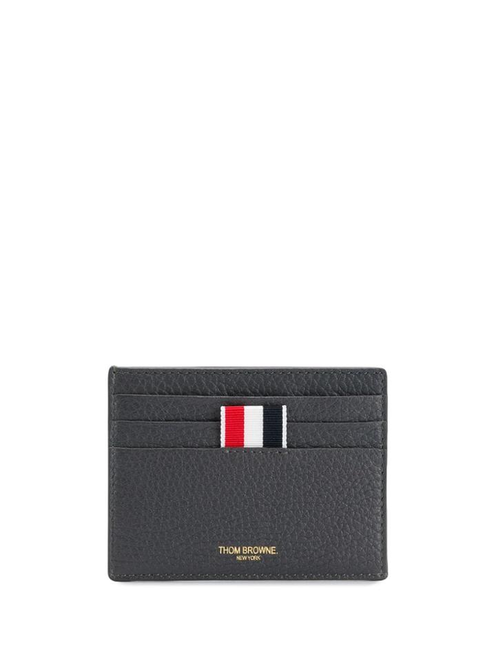 Thom Browne Double-sided Cardholder With Note Compartment - Grey