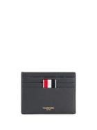 Thom Browne Double-sided Cardholder With Note Compartment - Grey