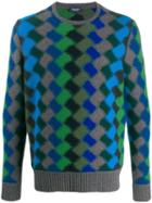Drumohr Argyle Knit Sweater - Blue