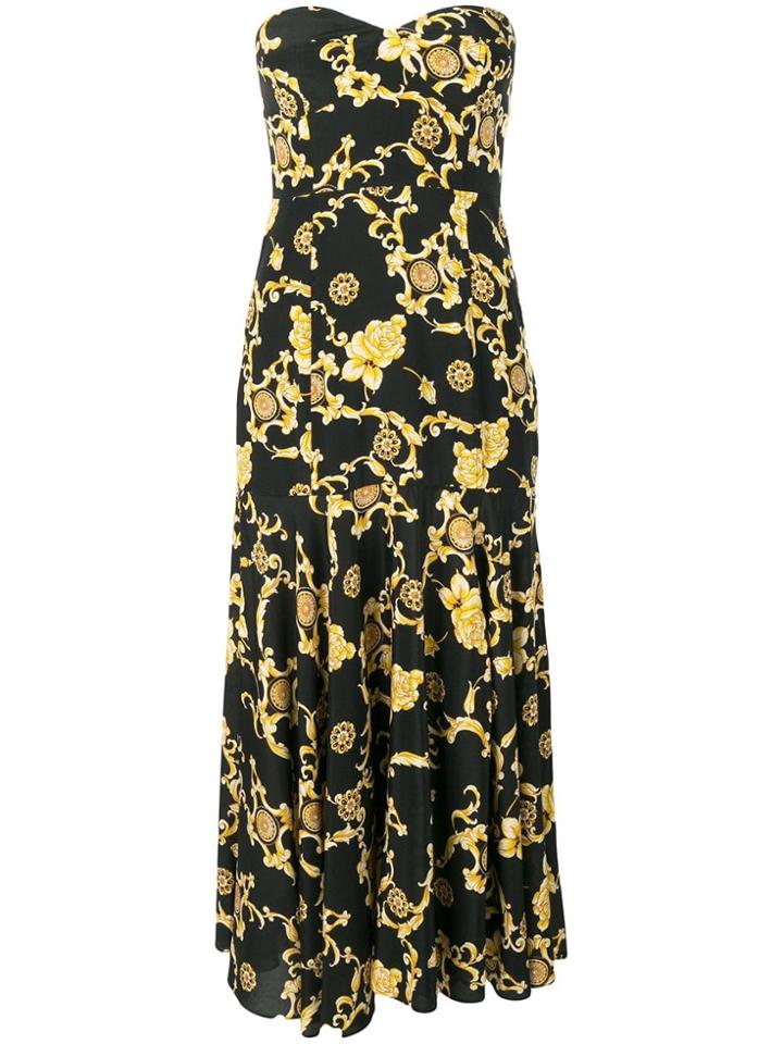 Veronica Beard Floral Print Midi Dress - Black