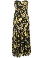Veronica Beard Floral Print Midi Dress - Black