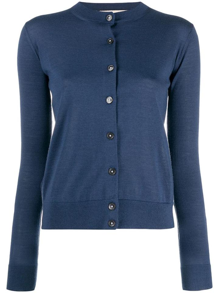 Marni Round Neck Cardigan - Blue