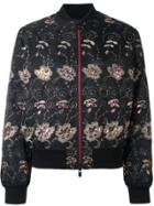 Givenchy Floral Embroidered Bomber Jacket - Black