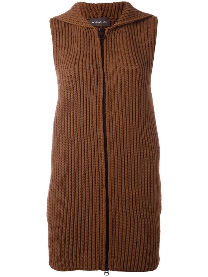 Rossignol Long Knit Vest, Women's, Size: 40, Brown, Polyamide