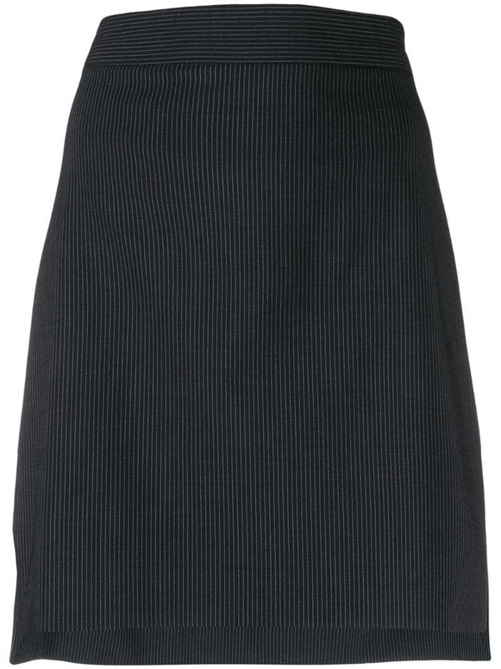 Sportmax Pinstripe Fitted Skirt - Blue