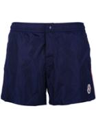 Moncler Side Stripe Swim Shorts - Blue