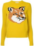 Maison Kitsuné Knit Fox Jumper - Yellow & Orange