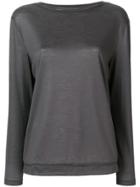 Fabiana Filippi Long Sleeved Loose Fit Top - Grey