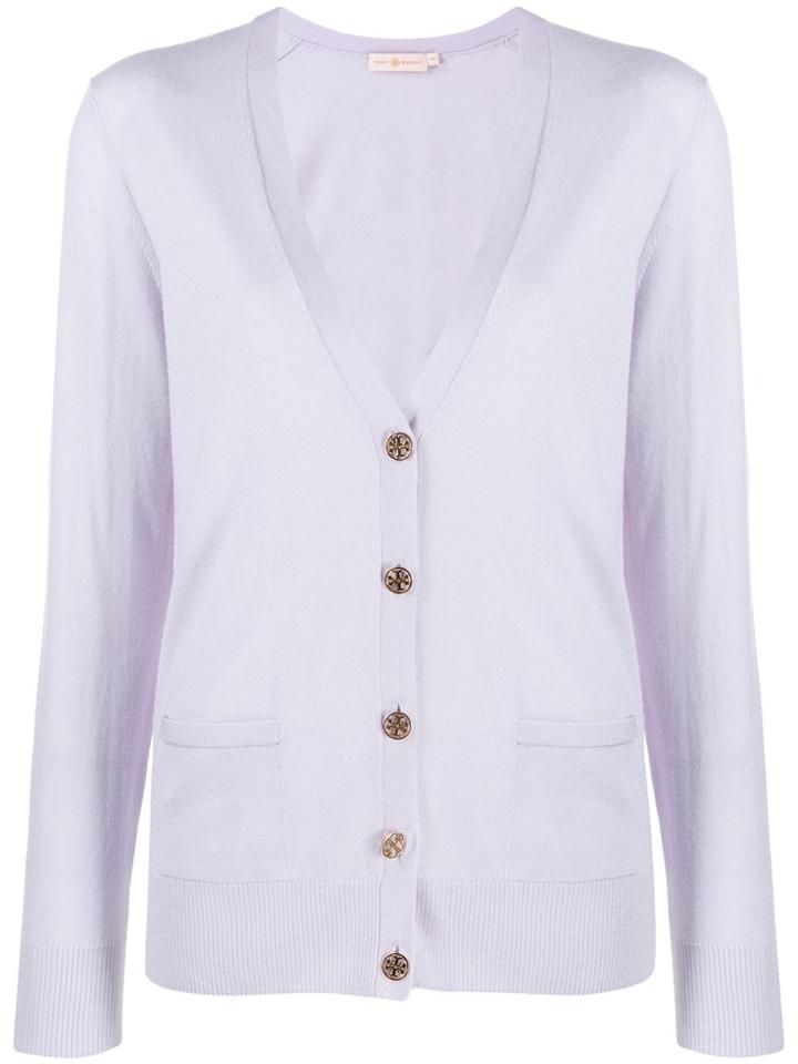 Tory Burch Relaxed-fit Cardigan - Purple