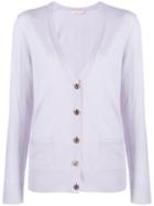 Tory Burch Relaxed-fit Cardigan - Purple