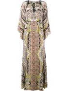 Etro Paisley Print Long Sleeve Dress, Women's, Size: 44, Silk