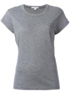 James Perse Round Neck T-shirt, Women's, Size: 2, Grey, Cotton/polyester/linen/flax