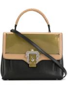 Paula Cademartori Medium Petite Fay Tote, Women's, Brown, Calf Leather/patent Leather