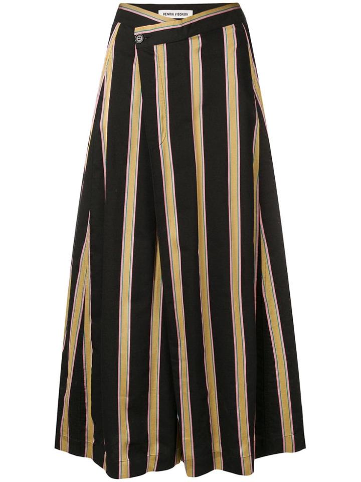 Henrik Vibskov Pound Striped Culottes - Black