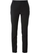 Saint Laurent Slim Fit Tuxedo Trousers, Women's, Size: 40, Black, Cotton/polyester/virgin Wool