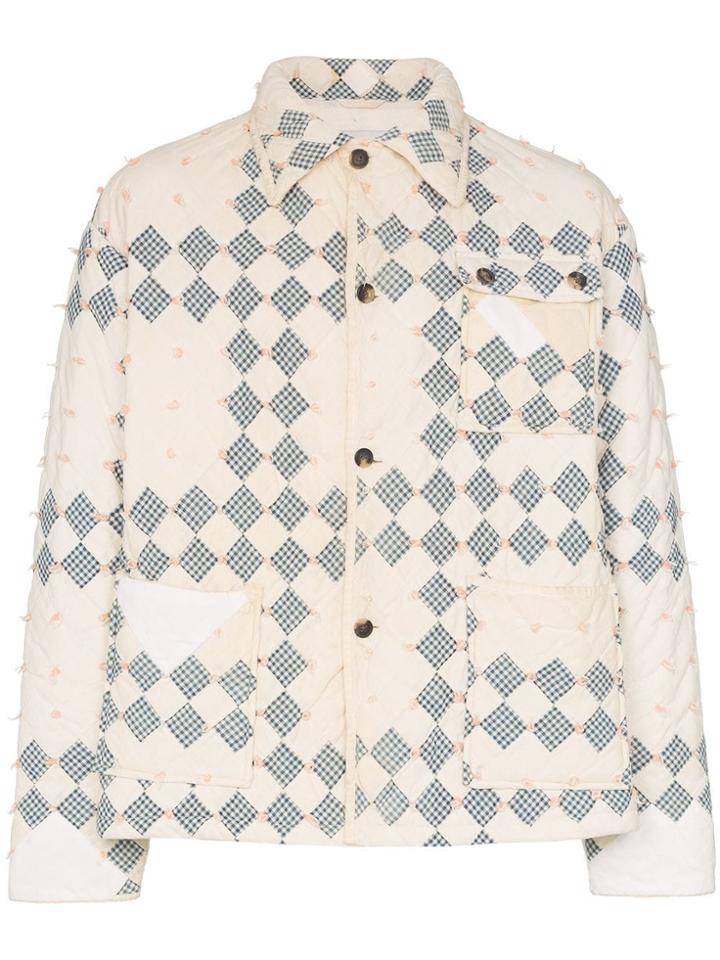 Bode Diamond Quilted Cotton Jacket - White