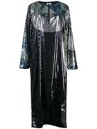 Ganni Sequinned Midi Dress - Black