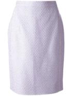 Chanel Vintage Bouclé Skirt, Women's, Size: 42, Pink/purple