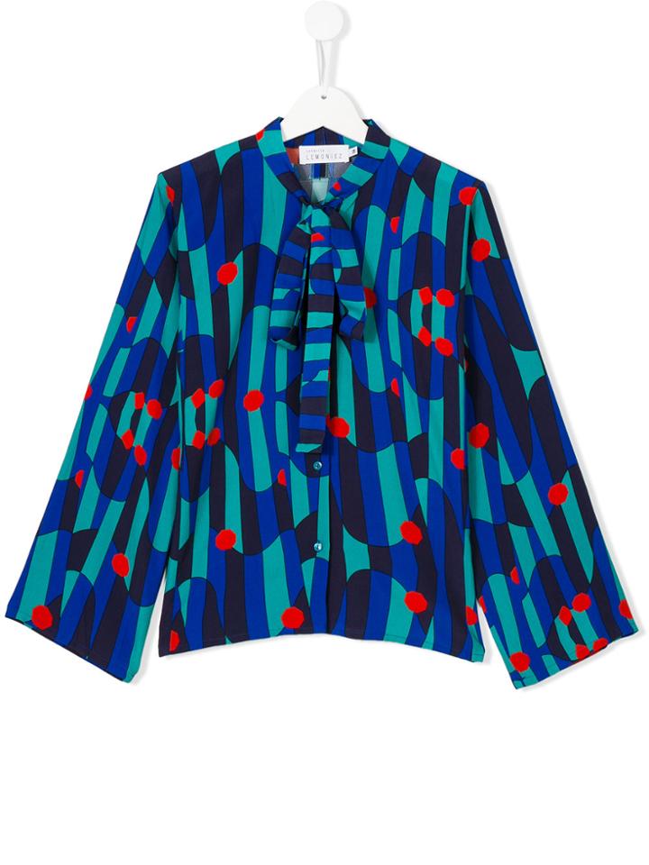 Señorita Lemoniez Buttoned Popova Blouse - Blue