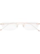 Lotos Rectangular Frame Glasses, 18kt Rose Gold