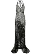 Amir Slama Sequinned Maxi Dress - Black