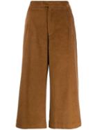 Jejia Cropped Palazzo Trousers - Brown
