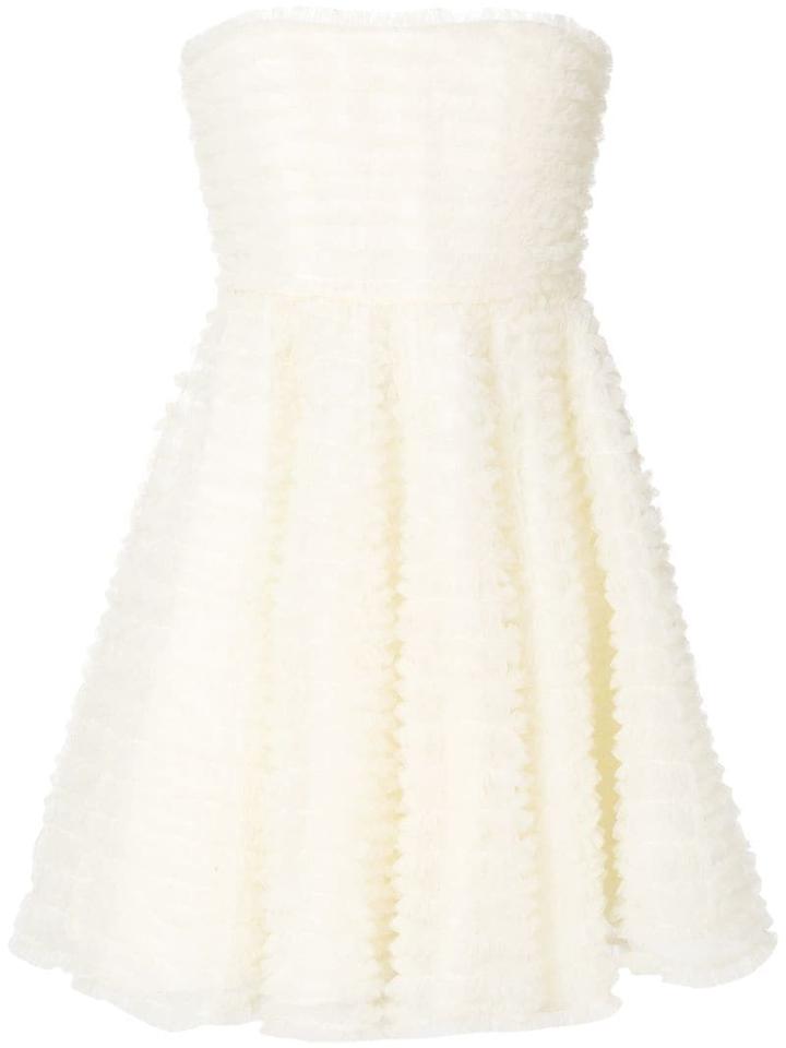 Dsquared2 Strapless Micro-frilled Dress - Yellow