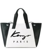 Kenzo - Kenzo Signature Tote - Women - Cotton/calf Leather/polyurethane - One Size, Black, Cotton/calf Leather/polyurethane