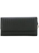Zanellato Embossed Fold-over Clutch - Black