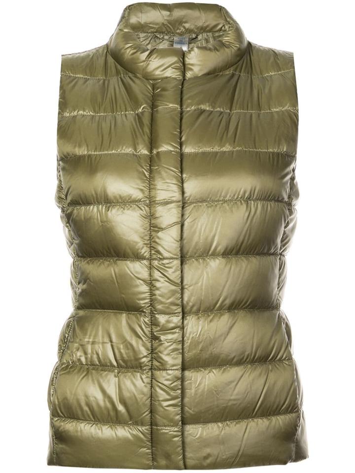 Herno Zip Quilted Gilet - Green