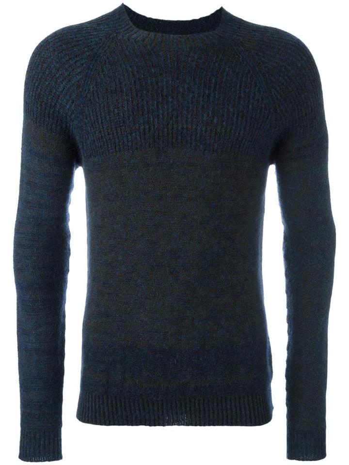 Roberto Collina Round Neck Jumper, Men's, Size: 52, Blue, Polyamide/spandex/elastane/alpaca/merino