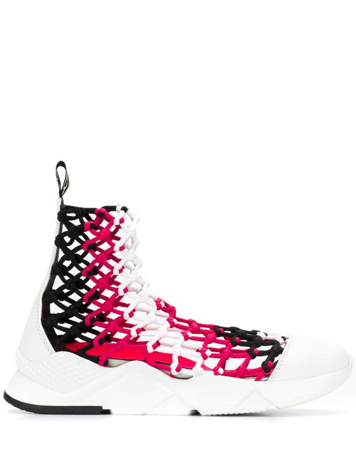 Grey Mer Netted Sock Sneakers - Black