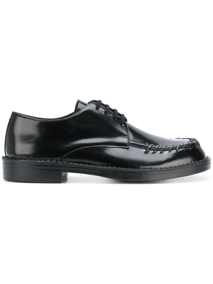 Marni Stitch Detail Derby Shoes - Black