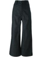 Proenza Schouler Cropped Flared Jeans, Women's, Size: 6, Blue, Cotton