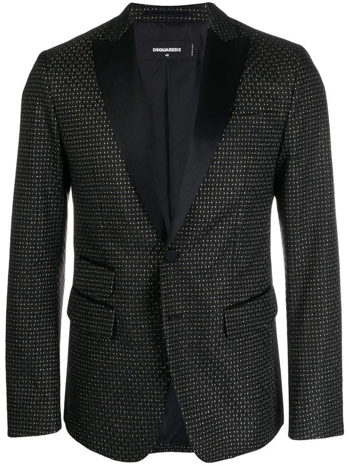 Dsquared2 London Geometric Patterned Blazer - Black